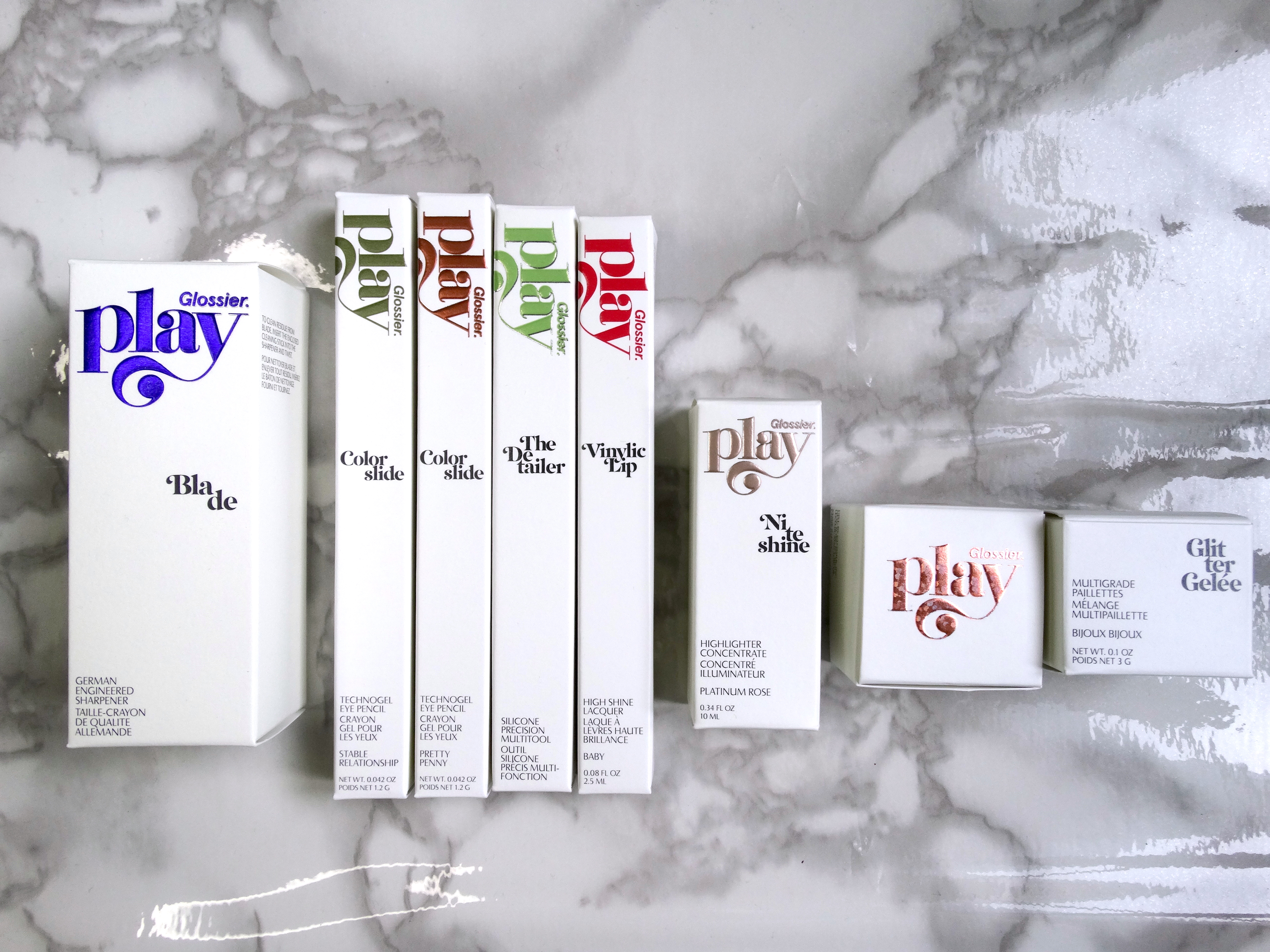 Packaging produits Glossier Play